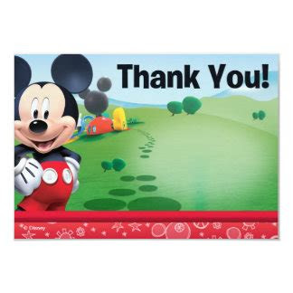 Disney mickey mouse clubhouse printable birthday thank you cards. mickey thank you cards