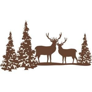 Download Deer Scene Silhouette at GetDrawings | Free download