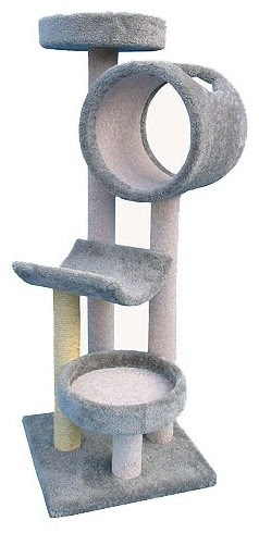 66" Bed, Cradle and Tunnel Cat Tree - Modern - Pet Care - by Wayfair