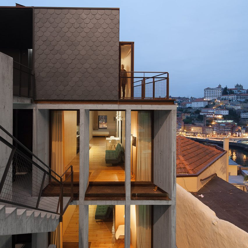 Oh Porto apartments by Nuno Sousa Melo and Hugo Ferreira Architects