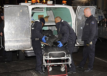 heath ledger on stretcher
