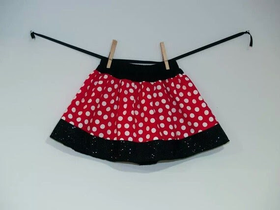 Jupe pois rouge