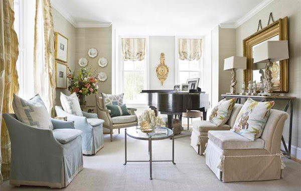 15 Grand Piano Set-ups in Traditional Living Rooms | Home ...
