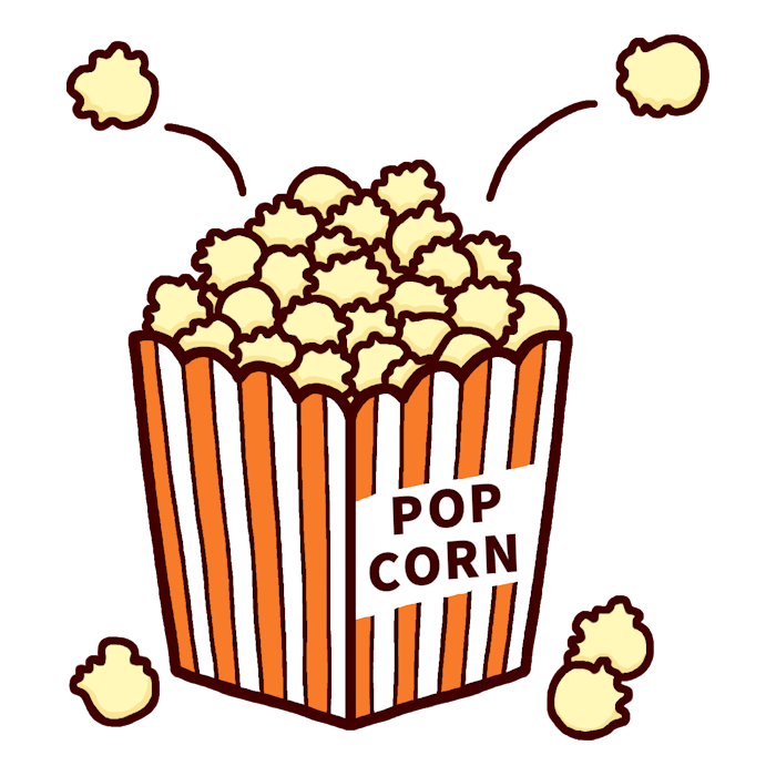 ポップコーン カラー 屋台 出店メニューの無料イラスト バザー 園の行事 保育素材