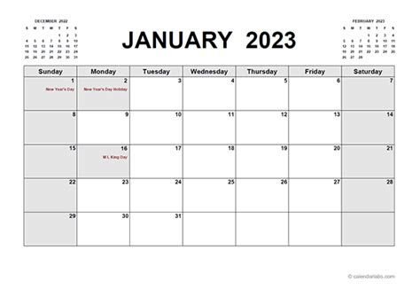  printable monthly calendar 2023 printable template images
