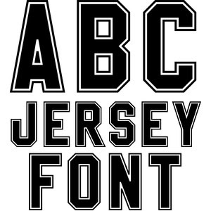 Silhouette Design Store - View Design #165190: jersey font