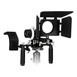 Fotodiox WonderRig Elite, Premium Grade Professional Video Rig, Shoulder Support Stabilizer, with Follow Focus, Matte Box and Shoulder Accessory Support Pad, Expandable 15mm Rod System for Canon, Sony, Nikon, Panasonic, Olympus, and Pentax DSLRs, Mirrorless Camera and Camcorders