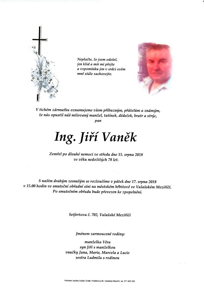 Pan Ing Jiri Vanek Smutecnioznameni Eu