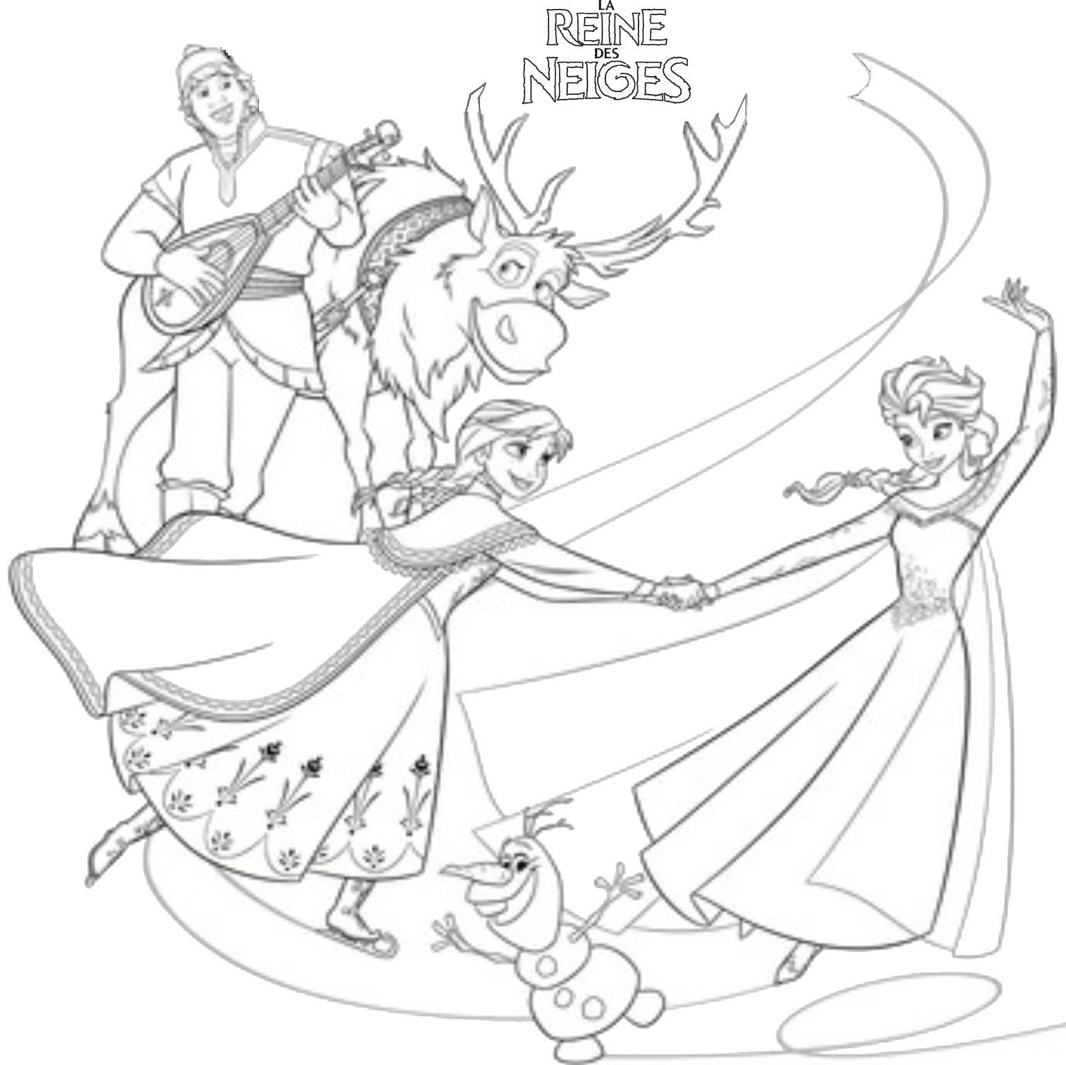 Coloriage A Imprimer La Reine Des Neiges La Fete Gratuit Et