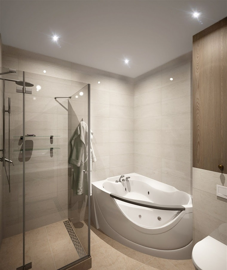 Cuartos de baño con ducha y bañera muy singulares