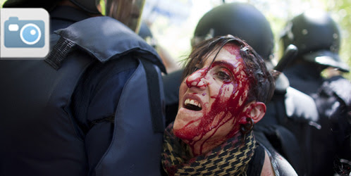 La Marcha Minera concluye con ocho detenidos y 76 heridos tras una dura carga policial