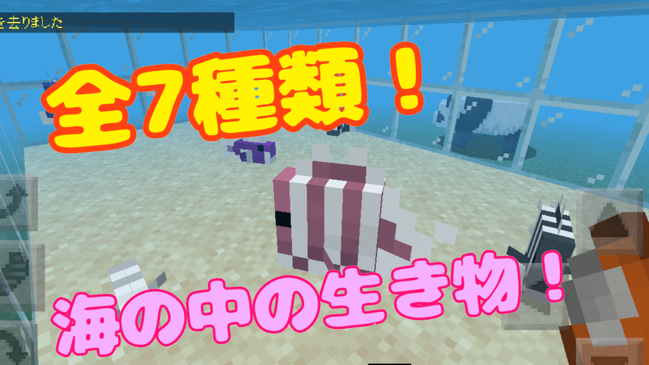 統合版マイクラ 海の中の生き物 全7種類の特性などを解説