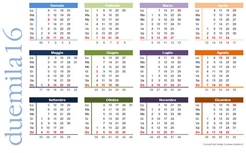 Calendario 2022 da stampare scarica gratis in PDF Calendario 2022 da stampare scarica gratis in PDF