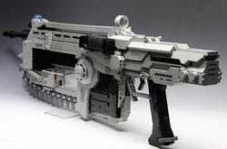 Gears of War Lancer Assault Rifle Made with LEGO Bricks