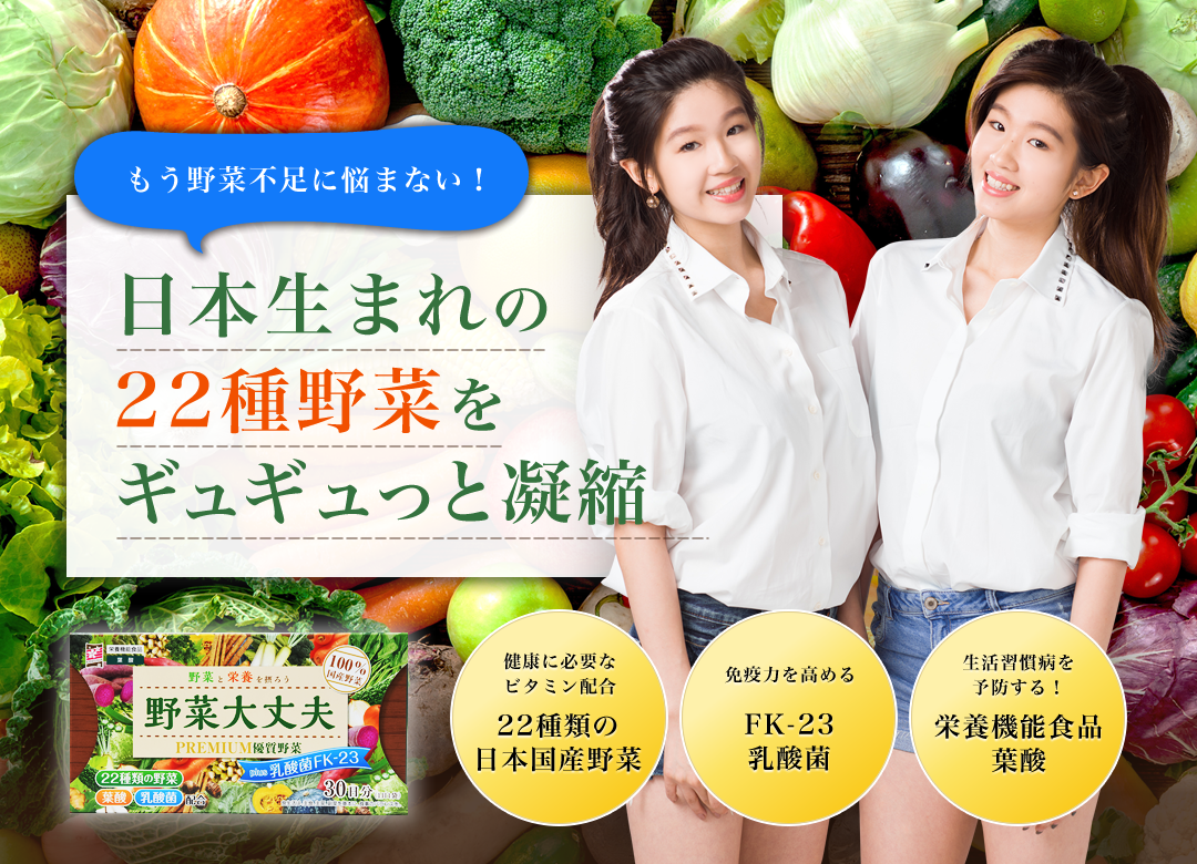 野菜不足を解消する健康食品 | 野菜大丈夫