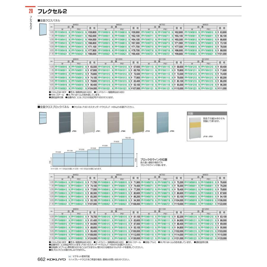 Kof ドクタープライム Pp Fxwb0718hsne6n 全面クロスブロックパネル コクヨ コクヨ Pp Fxwb0718hsne6n フレクセルｉｉ Kokuyo 送料無料