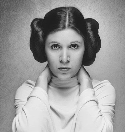 Carrie Fisher as Princess Leia.  Geek Out  Pinterest