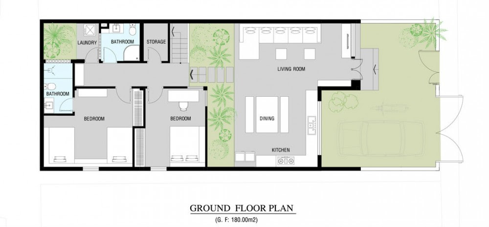 Modern home floor plan | Interior Design Ideas.