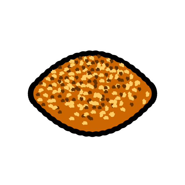 かわいいカレーパンの無料イラスト 商用フリー オイデ43