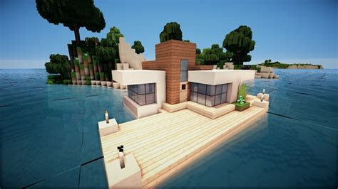 minecraft modernes haus auf wasser bauen tutorial german