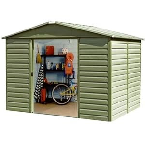 Belfast Shiplap 9'4" x 12' Apex Metal Shed + Free Anchor Kit: Amazon ...