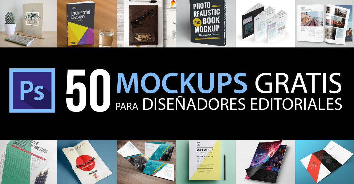 Download 50 Mock-Ups PSD Gratis para Diseñadores Editoriales