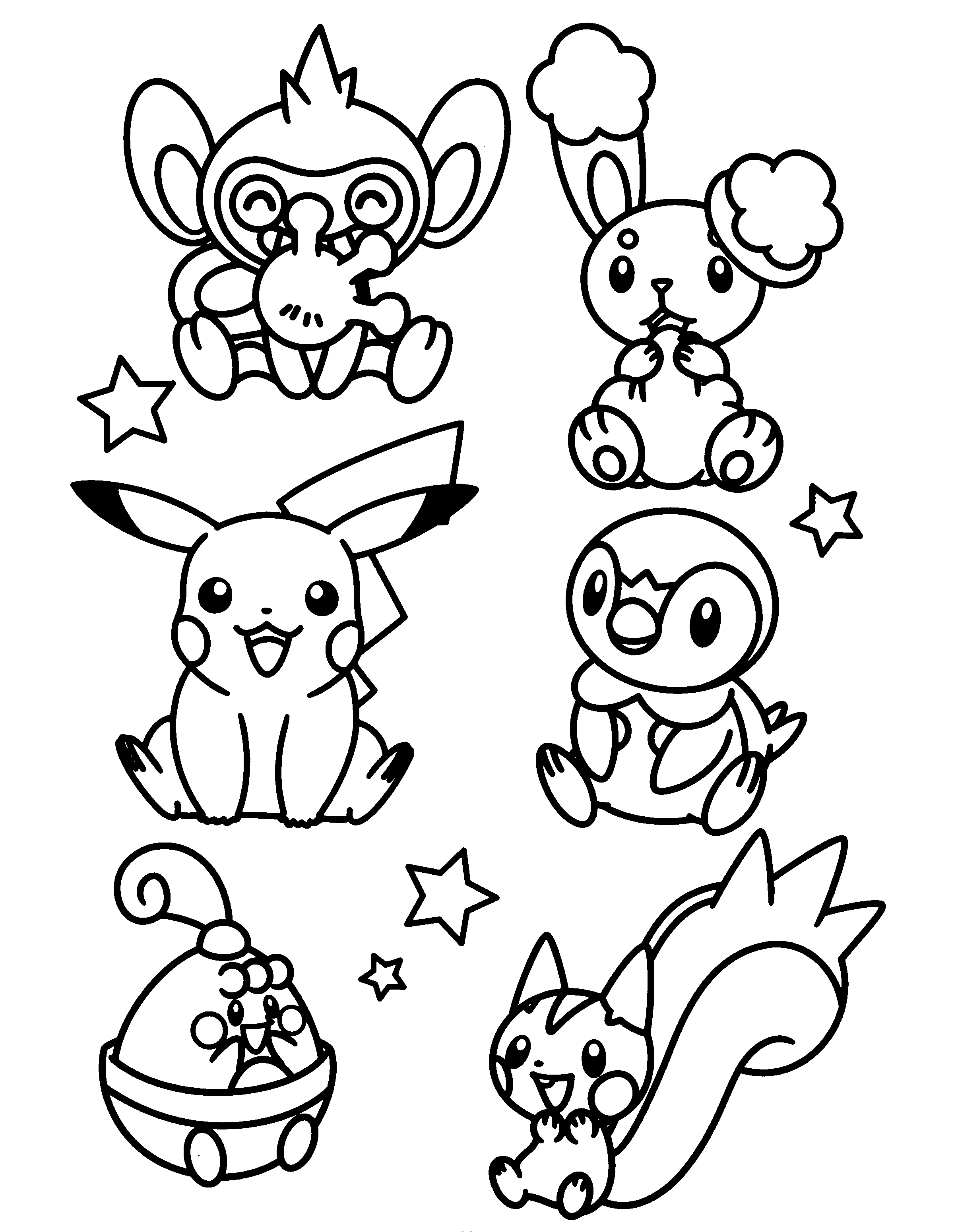 Pokemon Coloring Pages Chimchar - Coloring Home