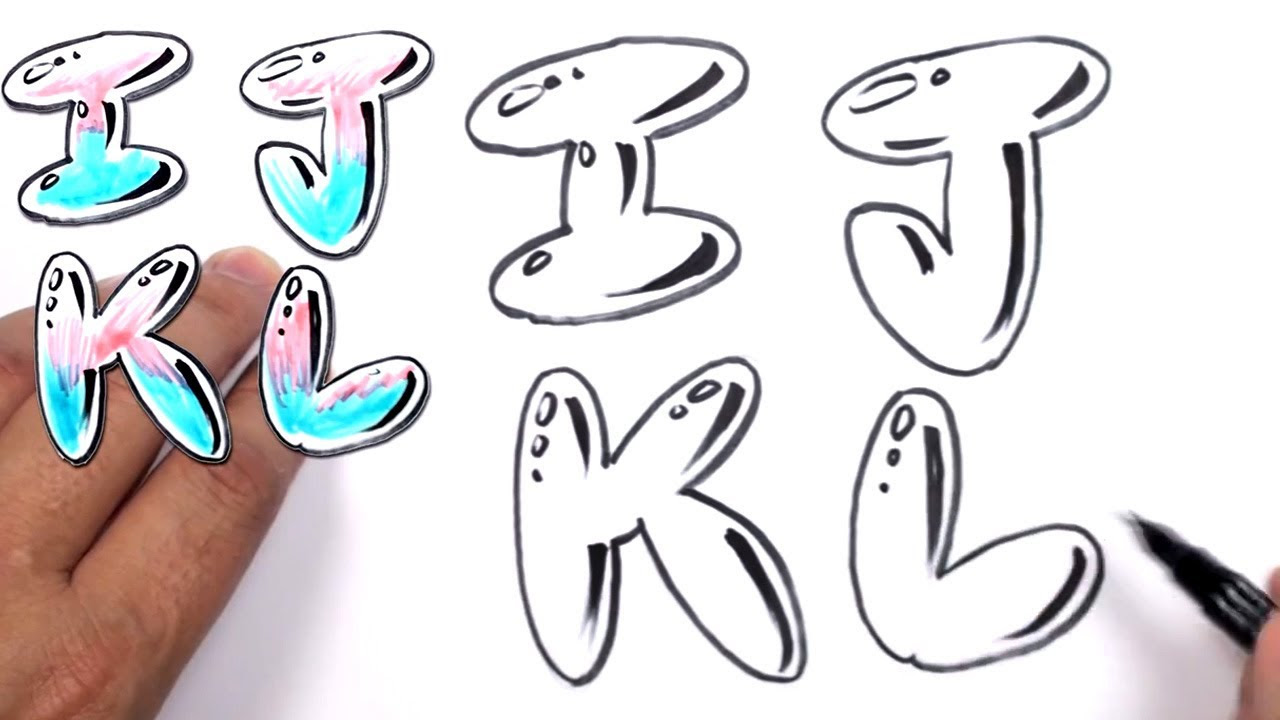 Graffiti Letters Alphabet Bubble Letters Alphabet I J K L ...