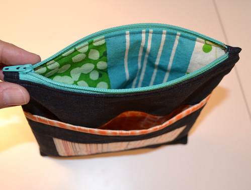 Mouthy Stitches zipper pouch - the linings