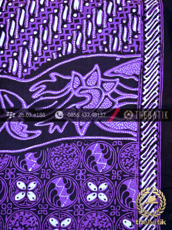 Jual Kain Batik  Cap Tulis Jogja Motif  Pulau Kombinasi Ungu  