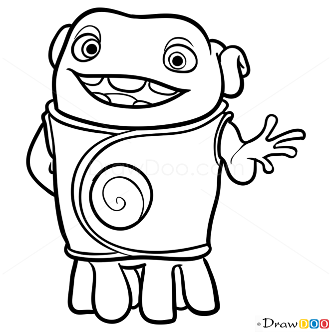 How to Draw Oh, Home Cartoon