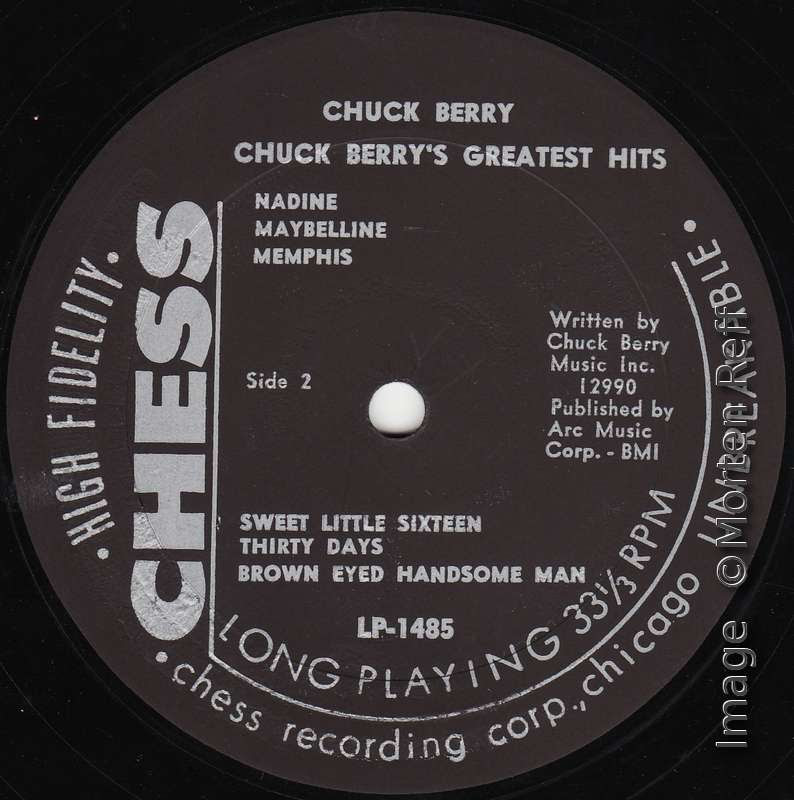Cover and label variants of Chess LP-1485 Greatest Hits ...