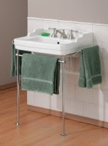 Cheviot Bathroom Sink W/ Metal Console W/ 8