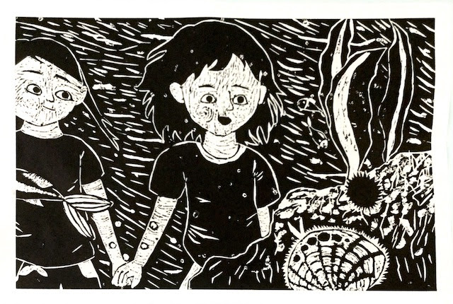 版画作品 小学４年生 内浦小中学校 ブログ
