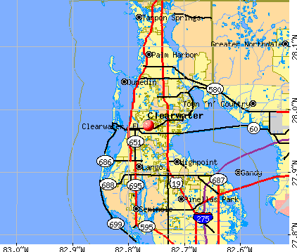 Florida Map Clearwater 2018