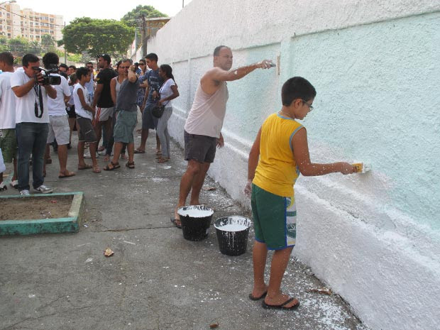 Marcos Aurélio e Marcos Vinícius, pai e filho, ex-aluno e 