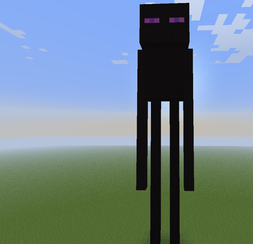 Enderman Pixel Art Minecraft Project
