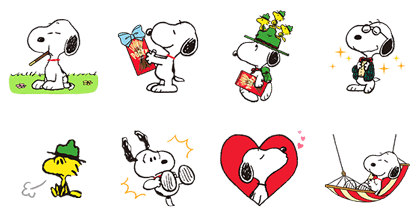 Line無料スタンプ スヌーピーおでかけスタンプ ポッキー