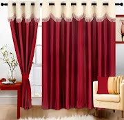 Konsep Terbaru 54+ Model Gorden Warna Merah