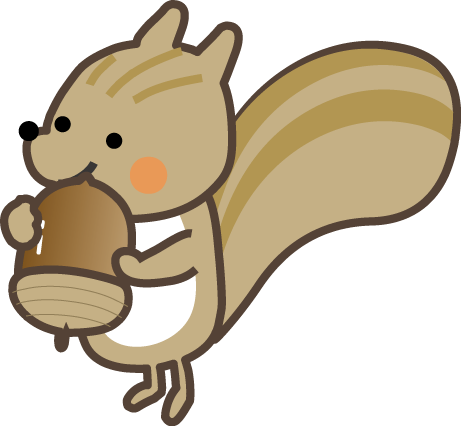 リスのイラスト 秋のイラスト 無料イラスト フリー素材2