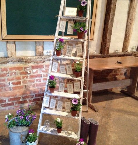 Wooden Step Ladder - Shabby Chic - For Use As Wedding Table Plan / De ...