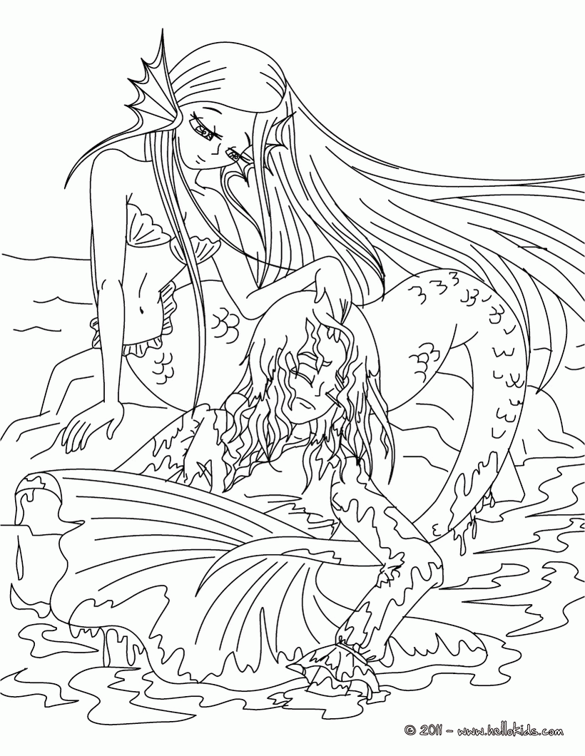 Coloring Pages For Teenagers Difficult Mermaid Clip Art Library