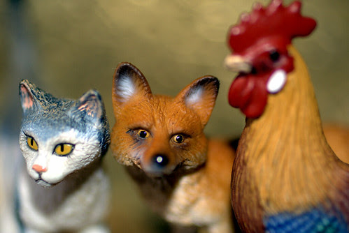 El gato, el zorro y el gallo