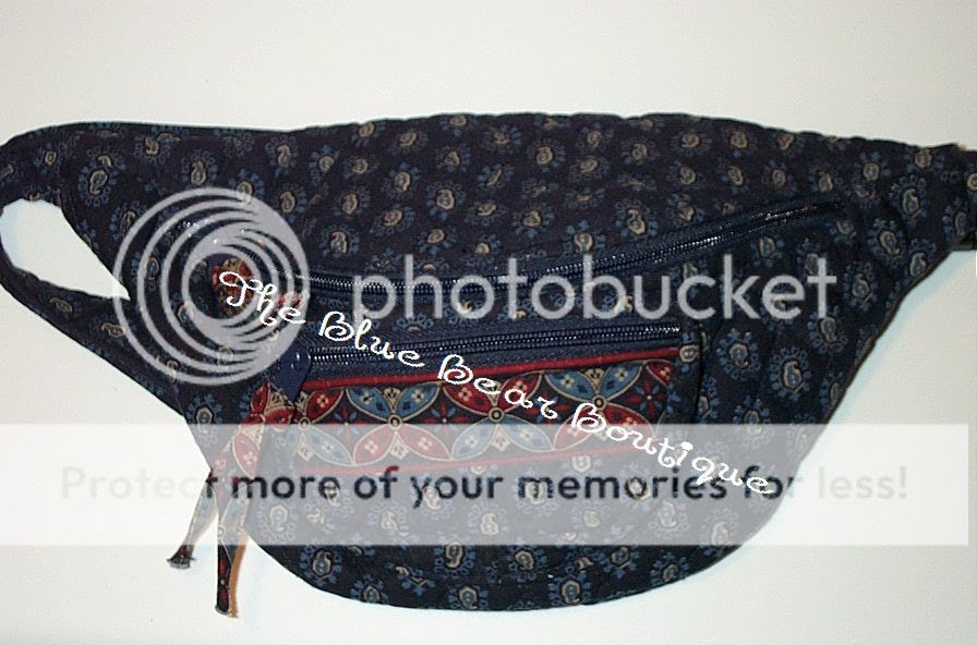 Details about Vera Bradley Rare Retired Classic Navy Fanny Pack