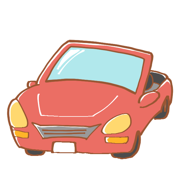 赤いスポーツカーのイラスト かわいいフリー素材が無料のイラストレイン
