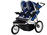 Schwinn Turismo Swivel Double Jogger, Blue/Gray