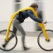 fliz bike, pedal-less, coast, hang, run, foot power, bicycle, german, side view, rider