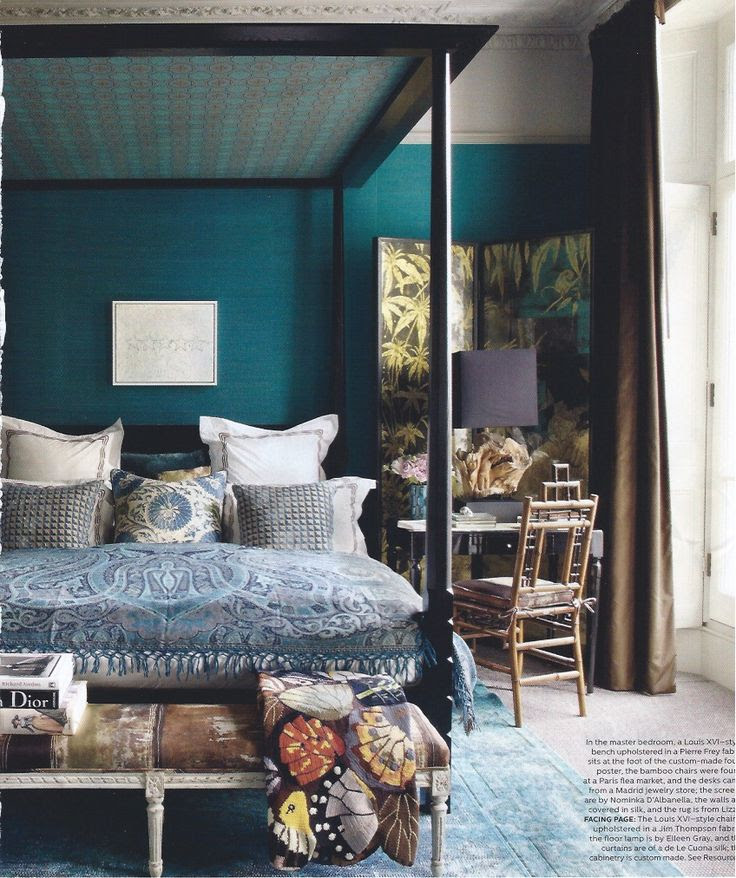 indigo bedroom | My House Needs This | Pinterest