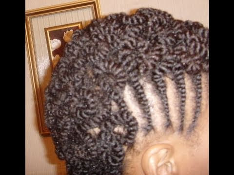 Update and New Protective Style: Updo Flat Twist Pin Curls 