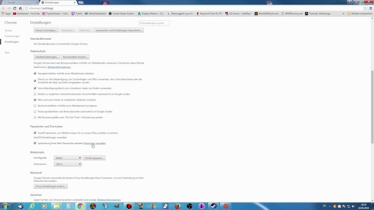 Gespeicherte benutzernamen löschen chrome